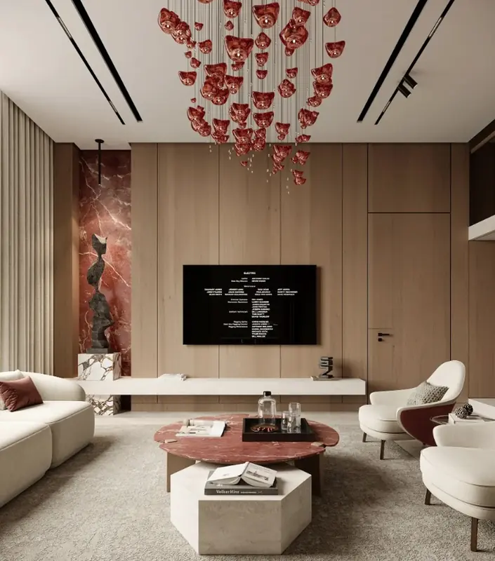 Uskumruköy Villa projesi, salon — görsel 7