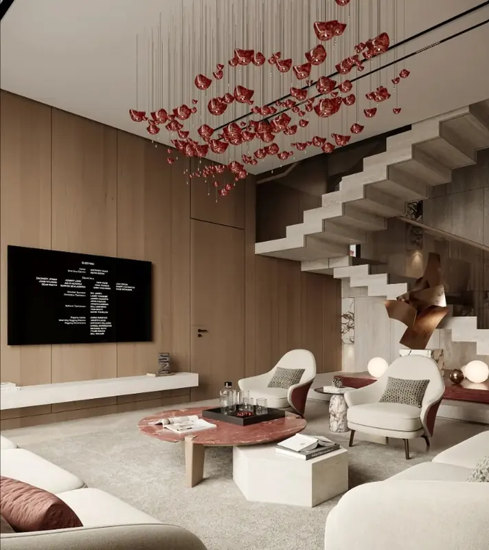 Uskumruköy Villa projesi, salon — görsel 9