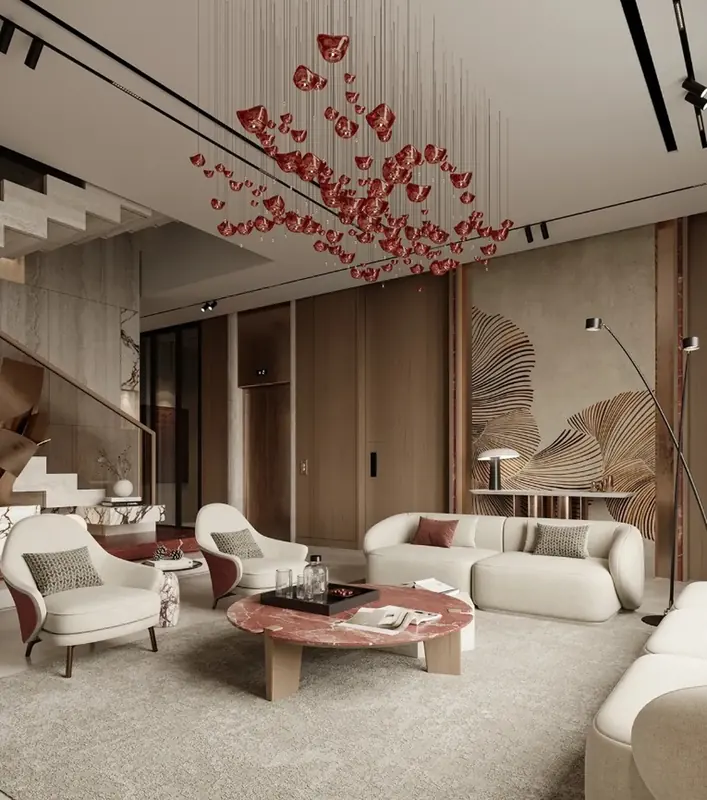 Uskumruköy Villa projesi, salon — görsel 16