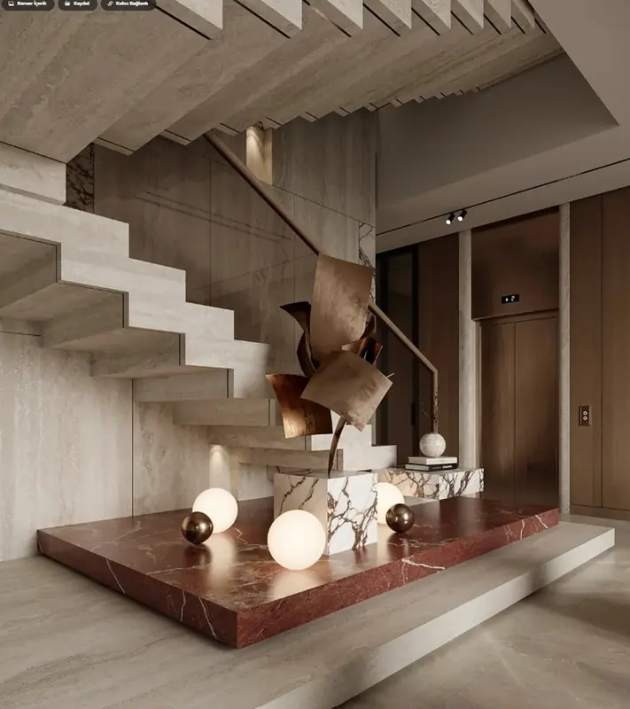 Uskumruköy Villa projesi, salon — görsel 29