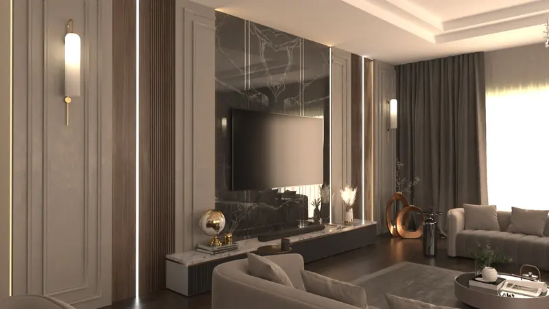 Vantage Konutları projesi, yemek odası ve salon — görsel 28