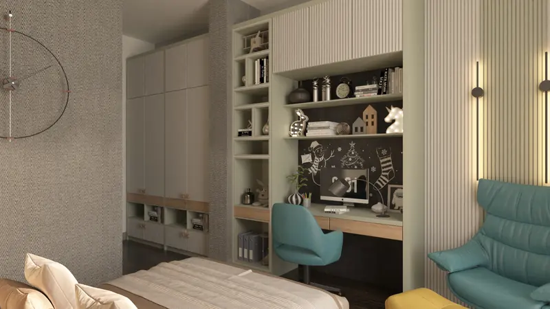 Vantage Konutları projesi, çocuk odası — görsel 46