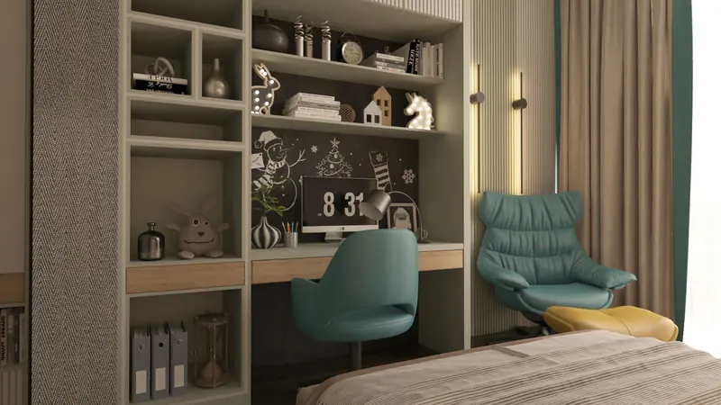 Vantage Konutları projesi, çocuk odası — görsel 47
